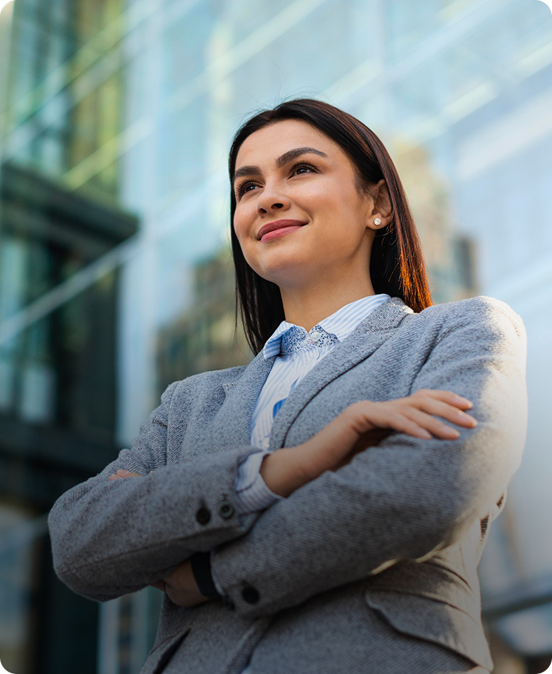 Valores - Executiva confiante